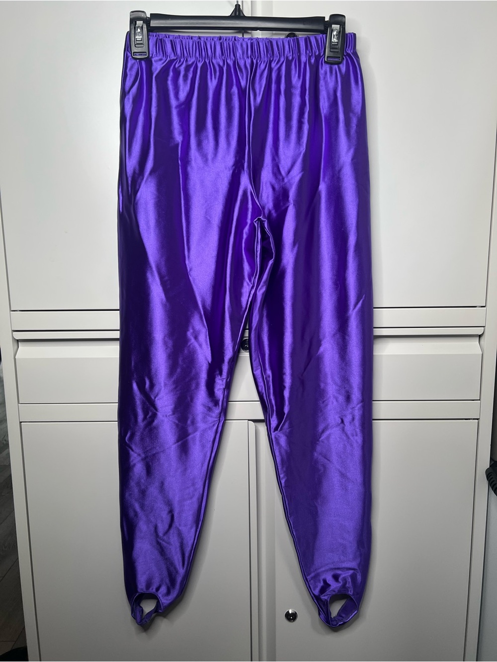 ☀️Blue Blush Shiny Purple Satin Leggings